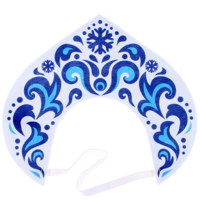 Новый год! Карнавальный кокошник &laquo;Снежная принцесса&raquo; из фетра