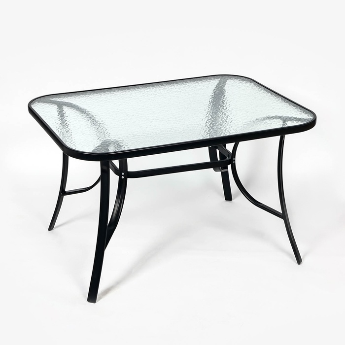 Набор садовой мебели: Стол 120 х 90 х 72 и 4 стула черного цвета Набор садовой мебели: Стол 120 х 90 х 72 и 4 стула черного цвета