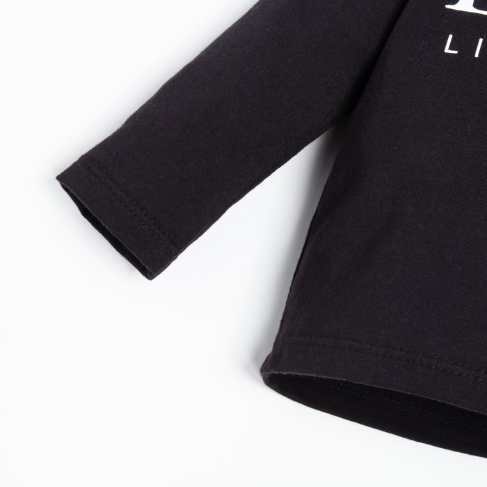 Лонгслив Крошка, Я Little Boss, рост 68-74 см, чёрный