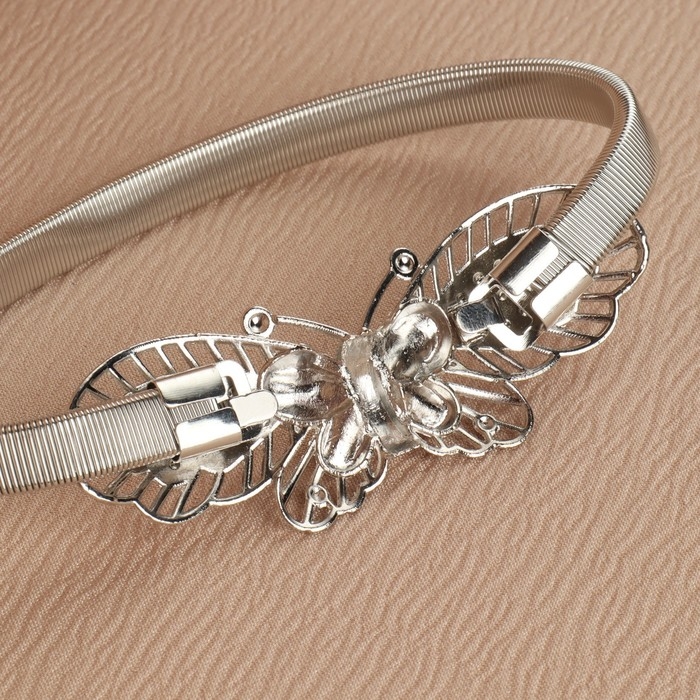 Подхват для штор &laquo;Бабочка&raquo;, 9 &times; 3 см, 23,5 см, цвет серебряный