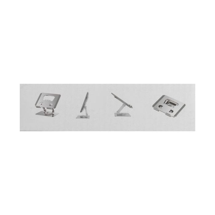 Подставка для планшета, регулируемая складная, поворот на 360°, металл, серебристая Подставка для планшета, регулируемая складная, поворот на 360°, металл, серебристая