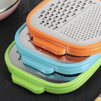 Тёрка с контейнером Доляна &laquo;Универсал&raquo;, 2 в 1, 19&times;14,5&times;3,5 см, цвет МИКС