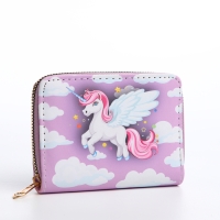 Кошелёк детский на молнии &laquo;Выбражулька&raquo;, цвет сиреневый