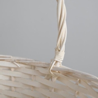 Корзина плетеная, ива, 30х21х12х25 см, белый