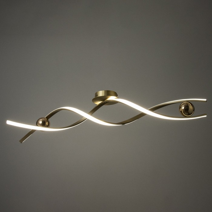 Светильник "Спираль" LED 112Вт 3000-6000К золото 100х22х22 см BayerLux