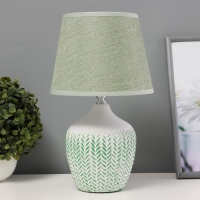 Настольная лампа Латея E14 40Вт бело-фисташковый 20х20х35 см RISALUX Настольная лампа Латея E14 40Вт бело-фисташковый 20х20х35 см RISALUX