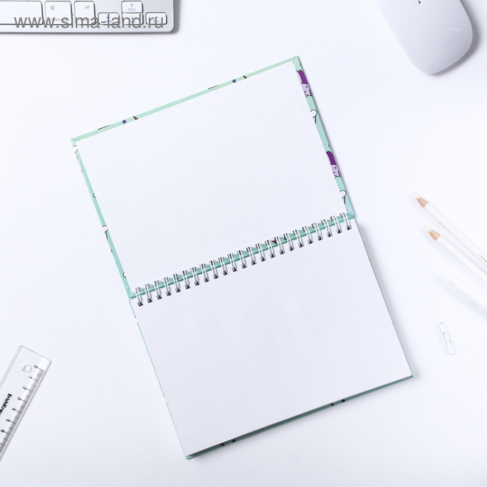 Скетчбук в твердой обложке на гребне &laquo;Магия&raquo; А5, 80 л, 100 г/м