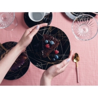 Тарелка керамическая пирожковая Доляна &laquo;Кассиопея&raquo;, d=19 см, цвет чёрный