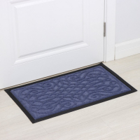 Коврик влаговпитывающий придверный с окантовкой Доляна &laquo;Вензель&raquo;, 45&times;75 см, цвет МИКС