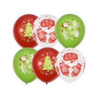 Шар латексный 12" &laquo;С Новым годом!&raquo;, пастель + декоратор (шелкография), набор 25 шт., МИКС