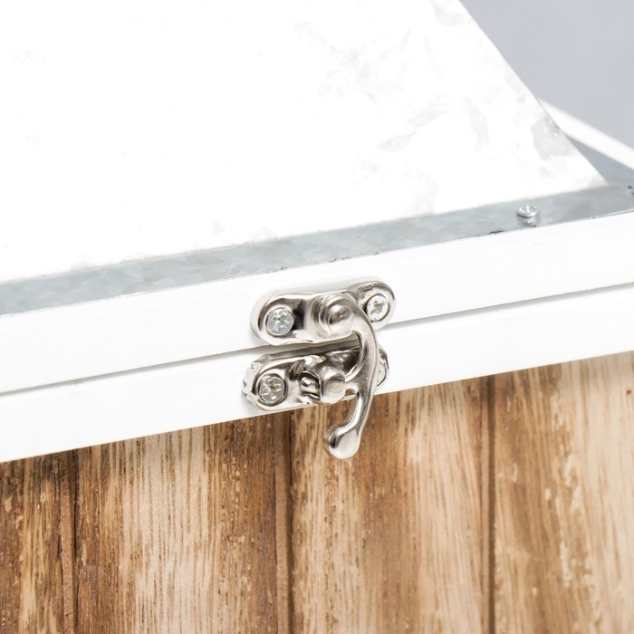 Подсвечник дерево, стекло Подсвечник дерево, стекло "Фонарик любви" 15х15х30,5 см