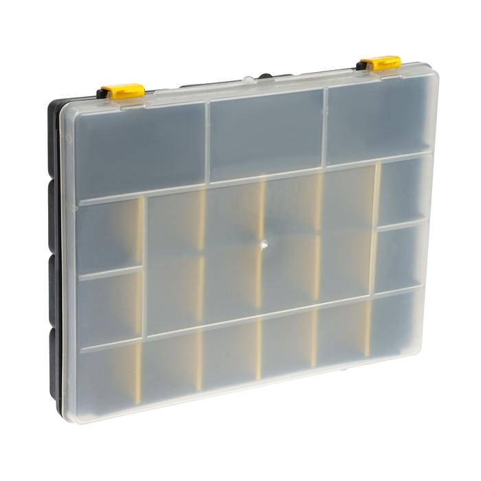 Органайзер с замками ТУНДРА, усиленный корпус, 21 отделение для крепежа, 380 х 300 х 60 мм Органайзер с замками ТУНДРА, усиленный корпус, 21 отделение для крепежа, 380 х 300 х 60 мм
