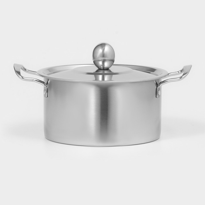 Набор кастрюль из нержавеющей стали &laquo;Классик&raquo;, 3 предмета: 1 л (d=16 см), 1,5 л (d=18 см), 2 л (d=20 см)