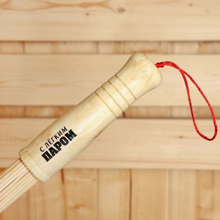 Веник массажный для бани «С легким паром», бамбук, 57 см Веник массажный для бани «С легким паром», бамбук, 57 см