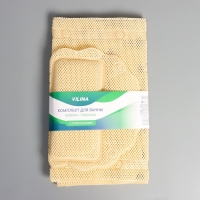 SPA-коврик для ванны с подушкой на присосках &laquo;Лотос&raquo;, коврик 89&times;44 см, цвет бежевый