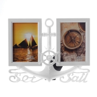 Фоторамка пластик на 2 фото 10х15, 13х13 см "Скоморох" тёмное серебро 22,5х31х2 см Фоторамка пластик на 2 фото 10х15, 13х13 см "Скоморох" тёмное серебро 22,5х31х2 см