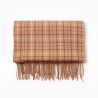 Шарф зимний с кистями MINAKU 65*180 + 8 см цвет бежевый Шарф зимний с кистями MINAKU 65*180 + 8 см цвет бежевый