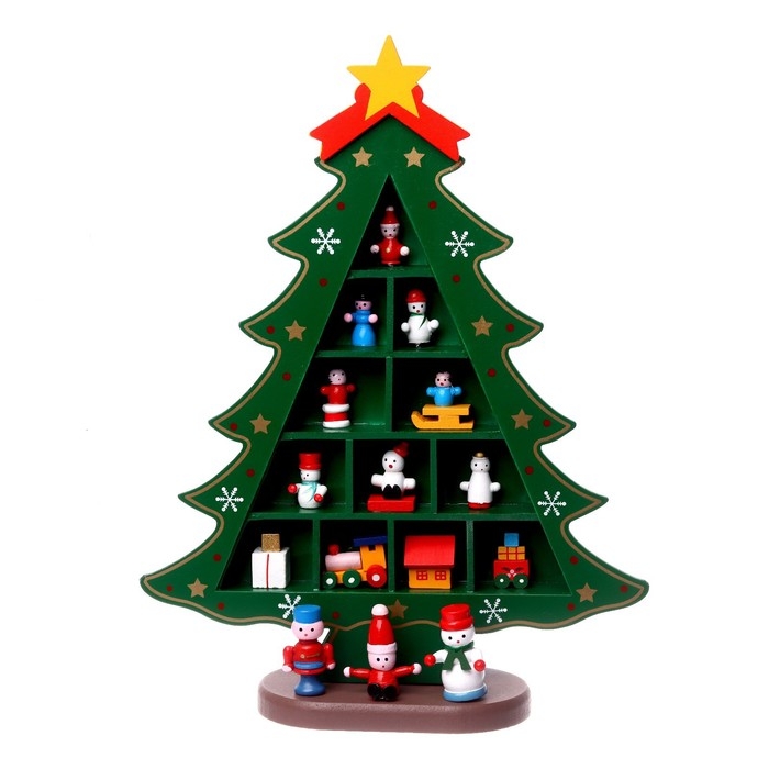 Новогодний сувенир «Ёлка с ячейками под подарки» 26 × 30 см Новогодний сувенир «Ёлка с ячейками под подарки» 26 × 30 см