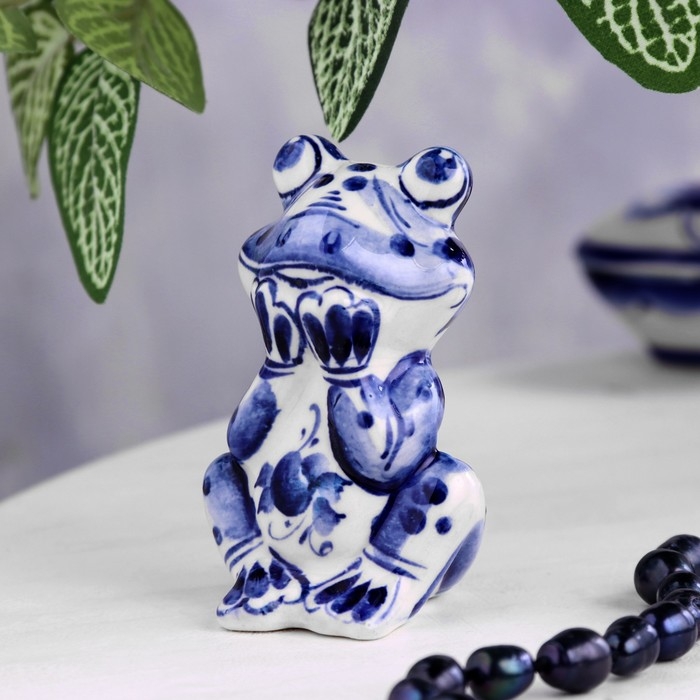 Сувенир &laquo;Лягушка мечта&raquo;, 7 см, гжель