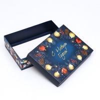 Новый год. Коробка подарочная новогодняя складная, крышка-дно, "Елочные игрушки", 21 х 15 х 5,7 см Новый год. Коробка подарочная новогодняя складная, крышка-дно, "Елочные игрушки", 21 х 15 х 5,7 см