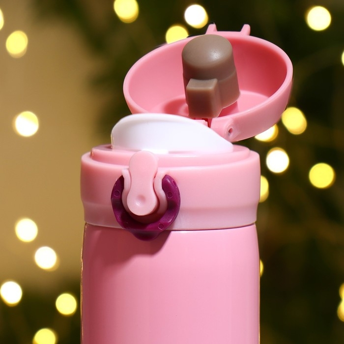 Новый год. Термос &laquo;Волшебства&raquo; цвет розовый, 450 мл