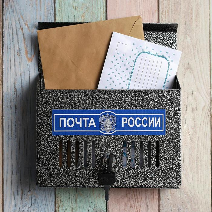 Ящик почтовый с замком, горизонтальный «Мини», серебристый Ящик почтовый с замком, горизонтальный «Мини», серебристый