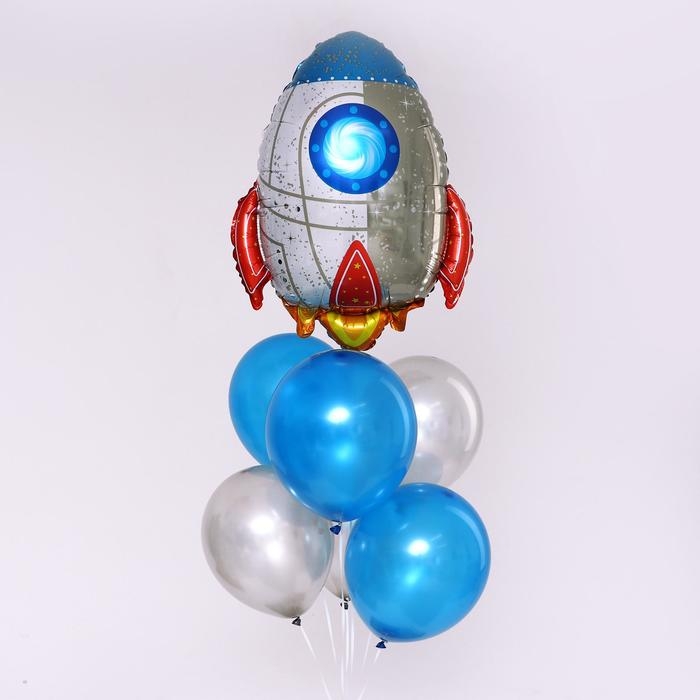 Букет из шаров &laquo;Ракета&raquo;, фольга, латекс, набор 7 шт.