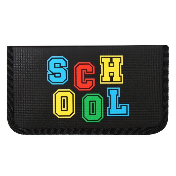 Пенал 1 секция 115 х 205 х 30 мм, Calligrata Пенал 1 секция 115 х 205 х 30 мм, Calligrata "School", ламинированный картон