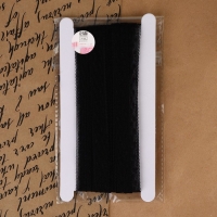 Кружево капроновое, 15 мм &times; 10 &plusmn; 1 м, цвет чёрный