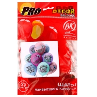 Шар латексный 12" «С ДР! Макаронс», шелкография, набор 25 шт., МИКС Шар латексный 12" «С ДР! Макаронс», шелкография, набор 25 шт., МИКС