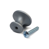 Ручка кнопка CAPPIO RK148, d=24 мм, цвет графит