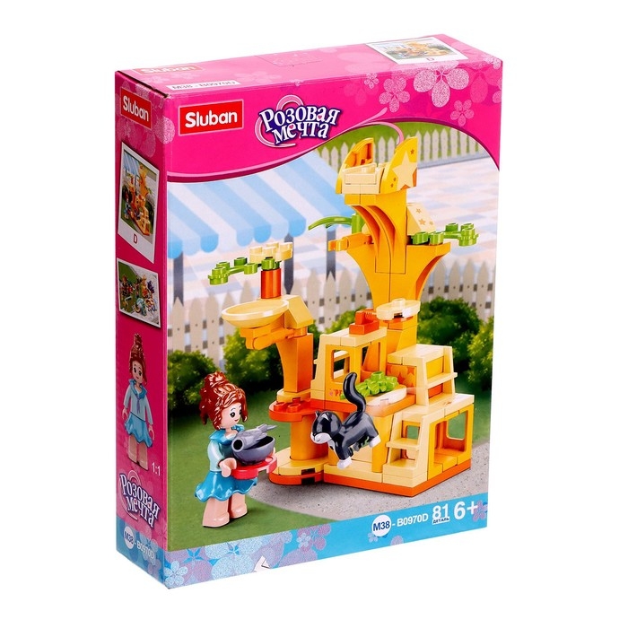 Конструктор Розовая мечта &laquo;Кошачий домик&raquo;, 81 деталь