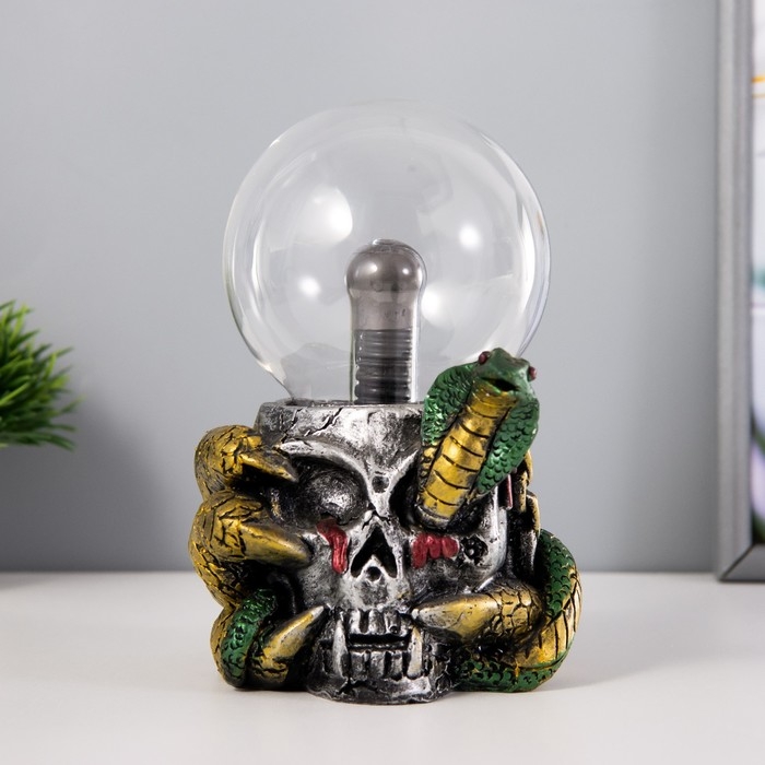 Плазменный шар Плазменный шар "В ловушке" зеленый 13х8х19 см RISALUX