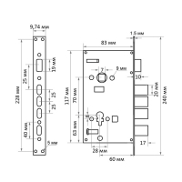 Комплект замка для китайской двери R2R, с ц/м, с ручками, правый Комплект замка для китайской двери R2R, с ц/м, с ручками, правый