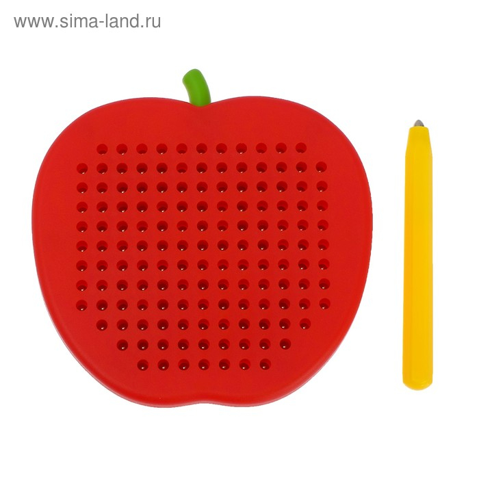 Планшет обучающий «Магнитное яблоко», маленький, 142 шарика, 5 карточек, цвет красный Планшет обучающий «Магнитное яблоко», маленький, 142 шарика, 5 карточек, цвет красный