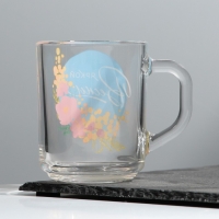 Кружка стеклянная &laquo;Мимозы&raquo;, 200 мл