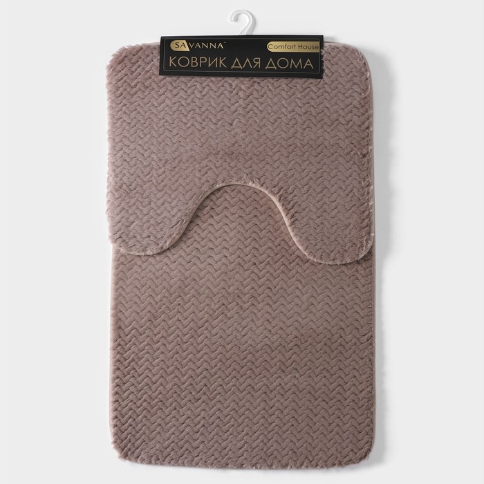 Коврики для ванной и туалета SAVANNA &laquo;Луи&raquo;, 2 шт: 50&times;80 см, 40&times;50 см