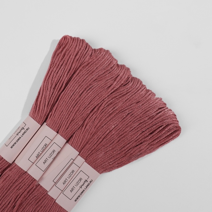 Набор ниток мулине №223, 8 &plusmn; 1 м, 6 шт, цвет грязно-розовый