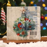 Новогодние салфетки бумажные Home Collection «Сказочное украшение», 3 слоя, 33х33, 20 шт Новогодние салфетки бумажные Home Collection «Сказочное украшение», 3 слоя, 33х33, 20 шт