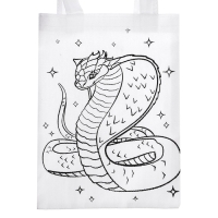 Новый год! Сумка-шопер раскраска «Змея», фэнтези Новый год! Сумка-шопер раскраска «Змея», фэнтези