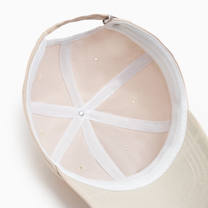 Кепка женская однотонная MINAKU цвет бежевый, р-р 58 Кепка женская однотонная MINAKU цвет бежевый, р-р 58