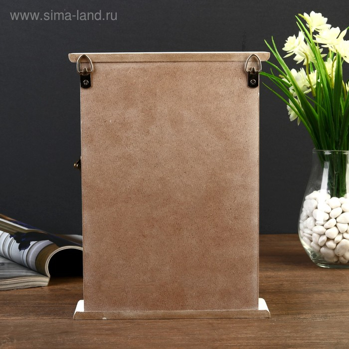 Ключница дерево 5 крючков "Ключи. Любовь" 26х19х6 см