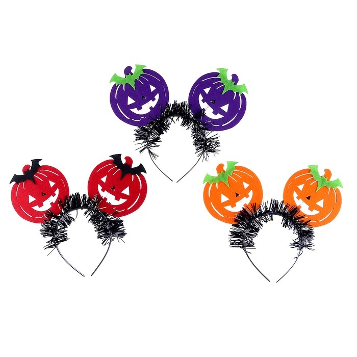 Карнавальный ободок &laquo;Тыквы&raquo;, цвета МИКС