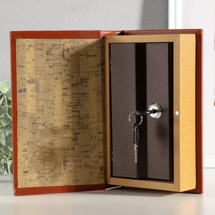 Сейф-книга дерево кожзам "Тайна денег" тиснение 21х13х5 см