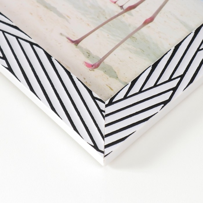 Фоторамка пластик 15х20 см "Чёрные линии на белом" 23,5х18,5 см