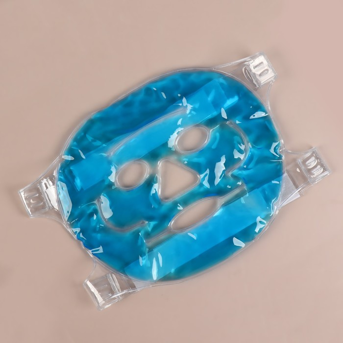 Маска для лица гидрогелевая, охлаждающая/согревающая, d = 21 см, цвет синий Маска для лица гидрогелевая, охлаждающая/согревающая, d = 21 см, цвет синий