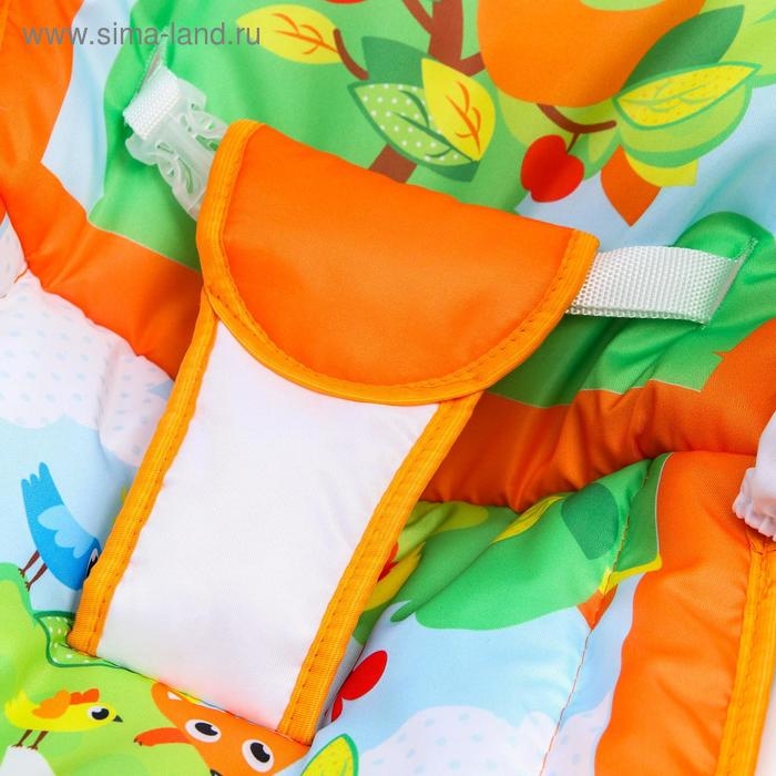 Шезлонг-качалка для новорождённых &laquo;Лесная сказка&raquo;, игровая дуга, съёмные игрушки МИКС