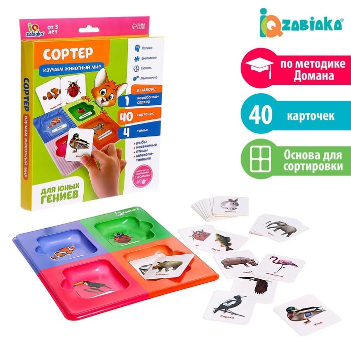 Сортер &laquo;Изучаем животный мир&raquo; с карточками Домана