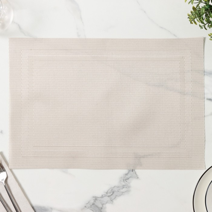 Салфетка сервировочная на стол Доляна &laquo;Окно&raquo;, 45&times;30 см, цвет бежевый