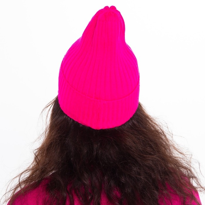 Шапка женская зимняя, цвет розовый, размер 52-56 Шапка женская зимняя, цвет розовый, размер 52-56